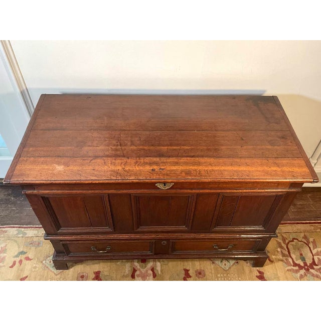 Antique George III Oak Mule Blanket Chest For Sale - Image 4 of 15