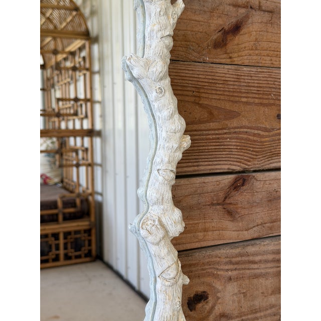 Coastal Vintage Coastal Faux Bois Coral and Shell Wall Mirror by Mark Roberts For Sale - Image 3 of 11