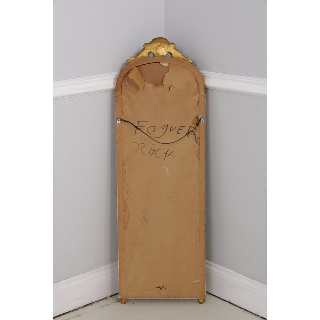Friedman Brothers Chippendale Gilt Frame Arch Top Tall Wall Mirror For Sale - Image 12 of 13
