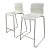 Marcus Arvonen for Ikea Glenn White Counter Stools, Pair For Sale