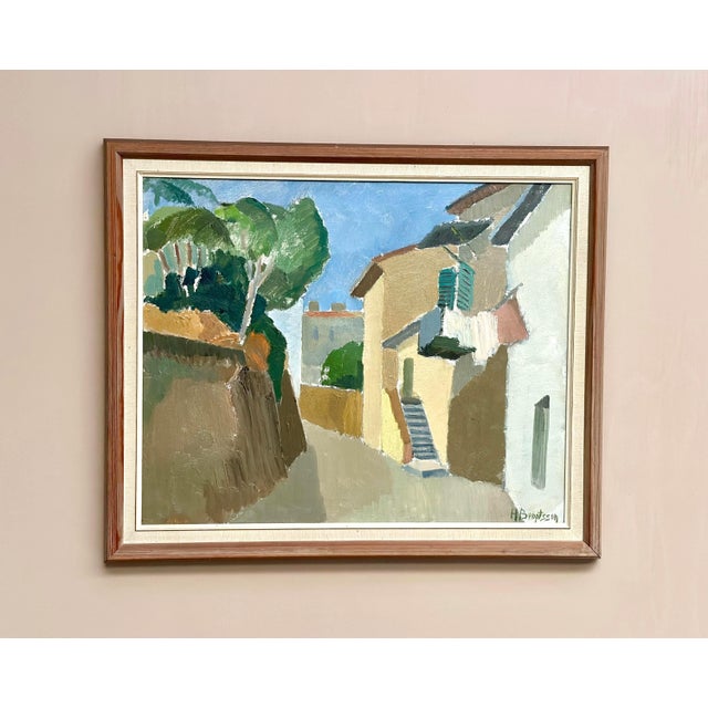 Hilmer Bengtsson, Southern Village, 1960s, Oil on Canvas, Framed For Sale - Image 7 of 18