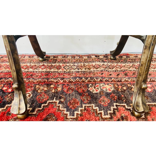 Vintage Wine Rack Metal Table in Vintaged Finish For Sale In New York - Image 6 of 13