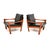 Mid-Century Modern Danish Lounge Chairs in Teak and Leather by Illum Wikkelso, 1960, Set of 2 For Sale - Image 3 of 11