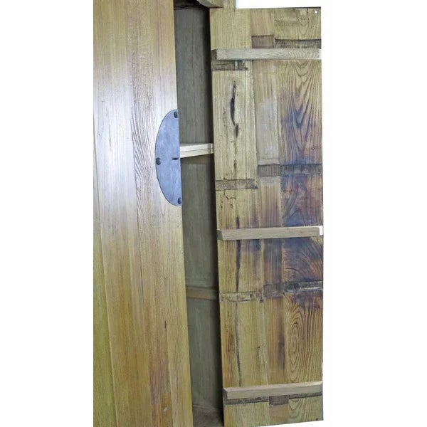 Brown Square-Corner Elm Cabinet For Sale - Image 8 of 8