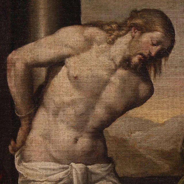 Italian Artist, Flagellation of Christ, 1630, Oil on Canvas, Framed For Sale - Image 7 of 16