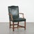 English Green Cowhide and Wooden Gainsborough Desk Chair For Sale - Image 13 of 13