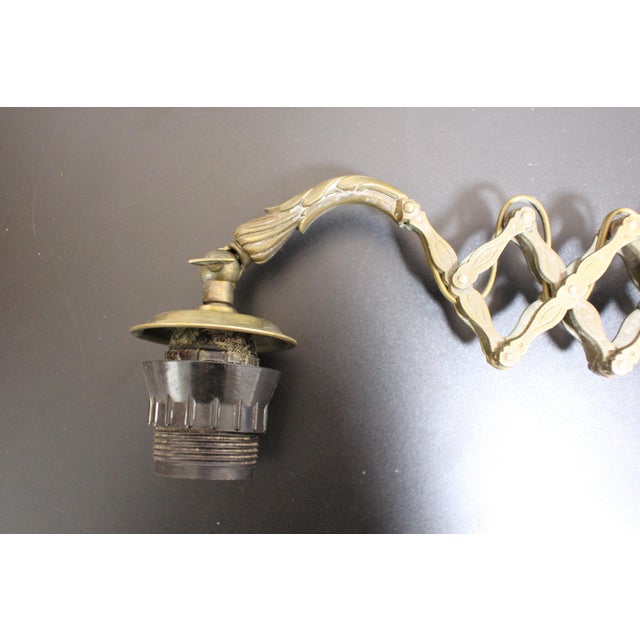 Scissor Wall Lamp in Bronze, 1930 For Sale - Image 13 of 18