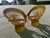 Tan Vintage Rattan Swivel Rocker Lounge Chairs and One Ottoman Set For Sale - Image 8 of 18