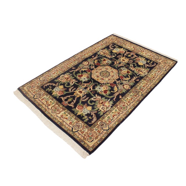 Designed with mesmerizing intricacy and gorgeous color palette, this hand-knotted masterpiece demonstrates the beauty and...