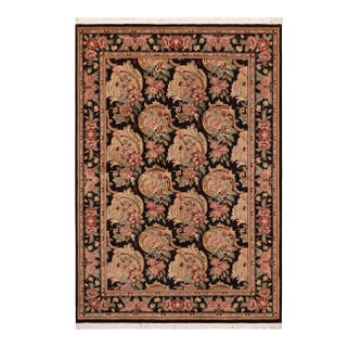 1980s Art Nouveau William Morris Wool Area Rug - 6'1" X 9'1" For Sale
