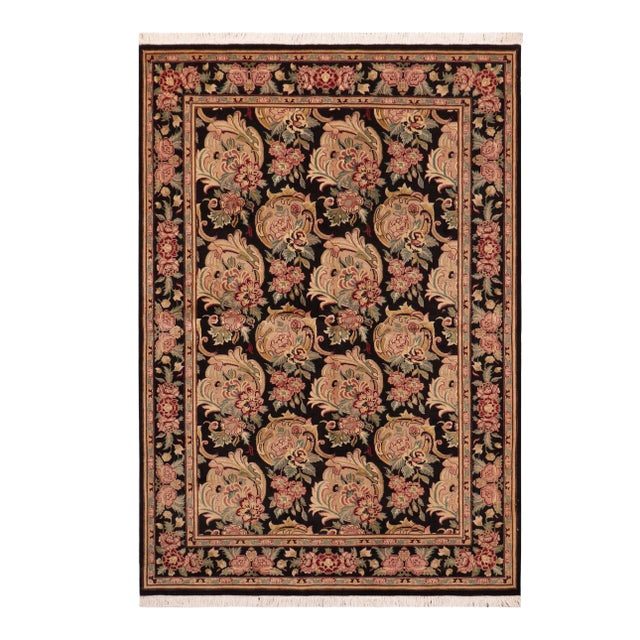 1980s Art Nouveau William Morris Wool Area Rug - 6'1" X 9'1" For Sale
