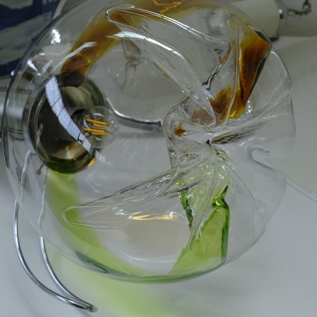 Pendant Lamp in Steel and Murano Glass For Sale - Image 11 of 18