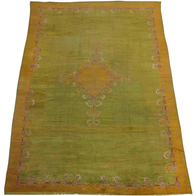 Early 20th Century Early 20th Century Antique Turkish Oushak Rug For Sale - Image 5 of 9