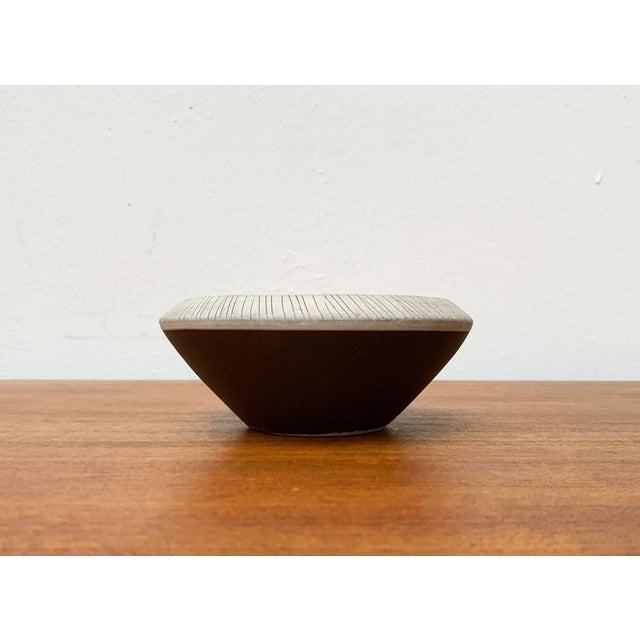 Mid-Century German Pottery Minimalist Bowl, 1960s For Sale - Image 13 of 15