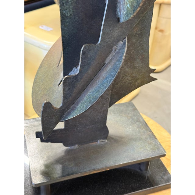 Metal 1991 Daniel Stolpe Abstract Iron Sculpture For Sale - Image 7 of 18