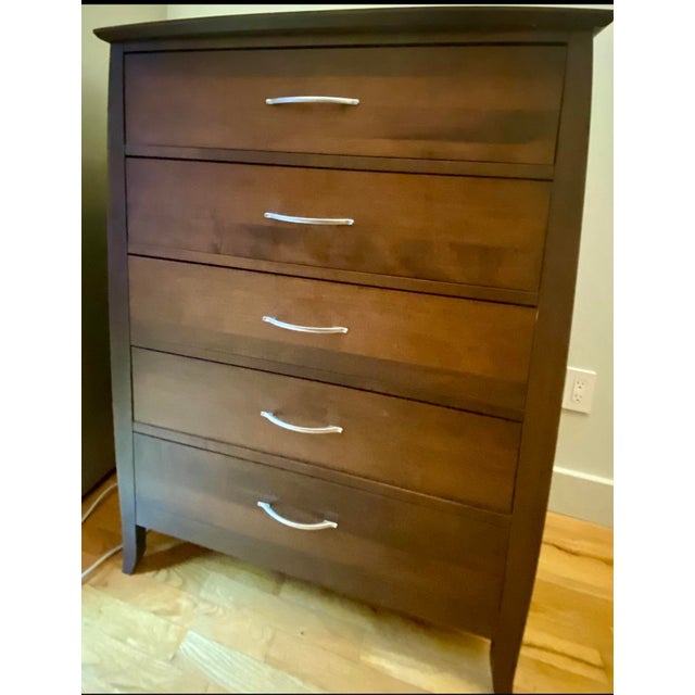 High-quality 5-drawer chest/dresser by Canadian modern furniture maker Baronet. Dimensions: ~36" W x 20”D x 46”H Material:...