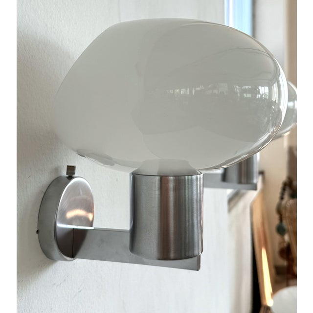 Mid-Century Modern Italian Wall Sconces in Murano Glass and Chrome from Fontana Arte, 1970s, Set of 2 For Sale - Image 13 of 18