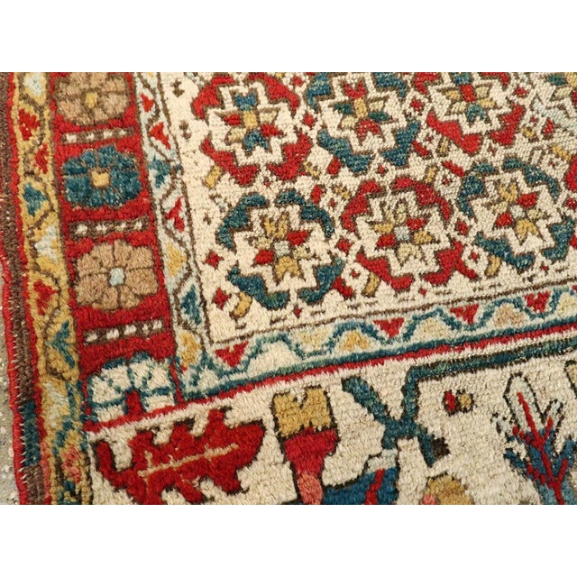 Early 20th Century Galerie Shabab Collection Early 20th Century Persian Kurd Bidjar Throw Rug For Sale - Image 5 of 8