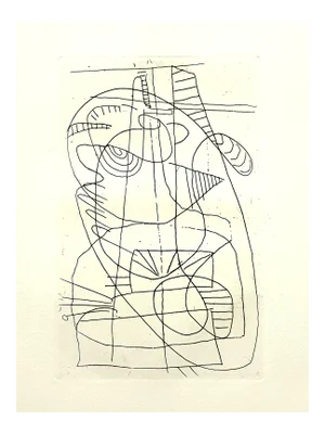 André Lanskoy - Composition - Original Etching 1960