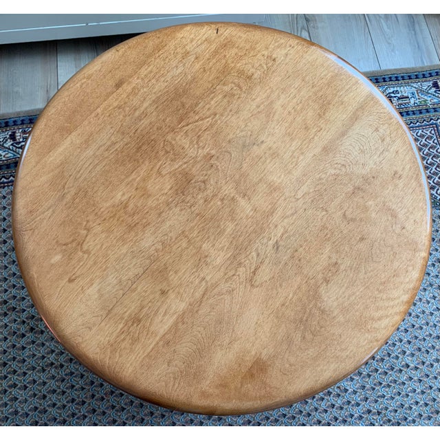1940s Vintage HeywoodWakefield Maple TwoTier Round Coffee Table
