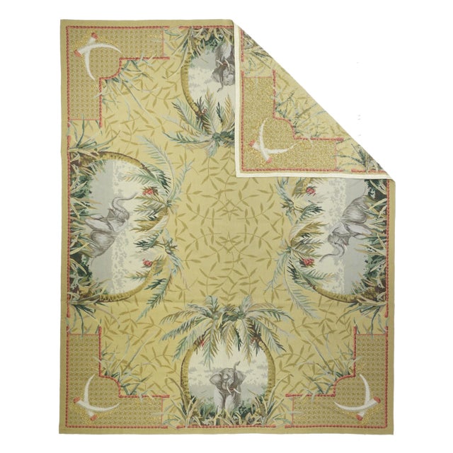 French Aubusson Design Rug 8’0" x 10'0". Usually English or French, often with repeating allover designs executed with...