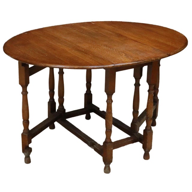 English Oak DropLeaf Gate Leg Table Chairish