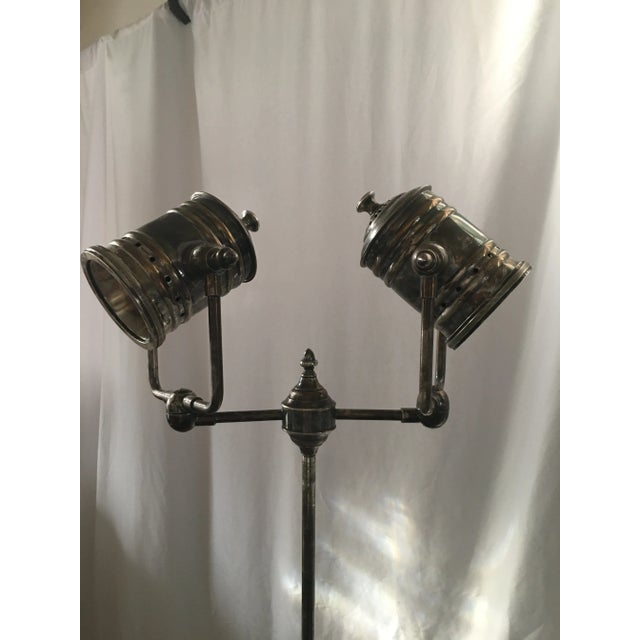 Silver Modern Silverplate Searchlight Floor Lamp For Sale - Image 8 of 9