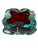 1960s Italian Murano Sommerso Ruby Red & Aqua Art Glass Bowl / Ashtray For Sale - Image 11 of 18