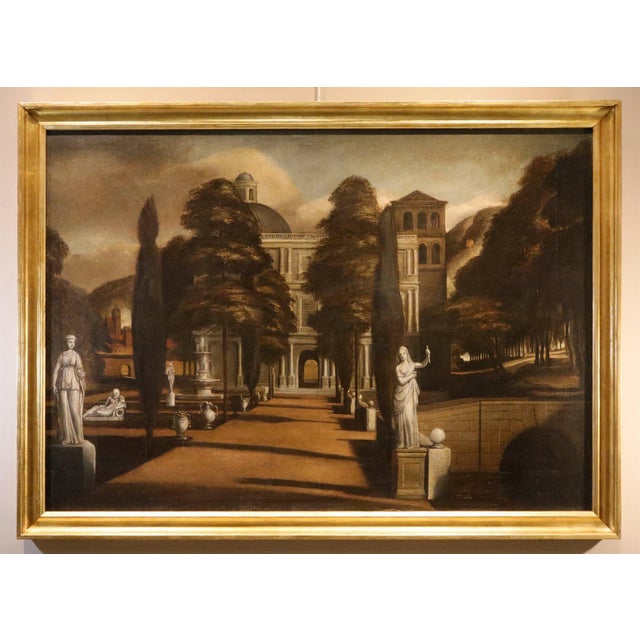 Bottega Di Isaac De Moucheron, Moucheron Garden Villa, 1720, Oil on Canvas For Sale - Image 14 of 14