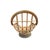 Wood 1980s MCM Rattan "Queen" Swivel Chair For Sale - Image 7 of 10