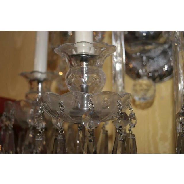 English Cut Glass Tier Style 6-Arm Sconces - A Pair For Sale In New York - Image 6 of 8
