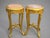 This refined pair of 1950s Louis XVI–style side tables combines carved solid beechwood frames with warm antique-gold...