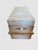 Handcrafted Wooden Steamer Trunk in White Gold Finish For Sale - Image 4 of 4