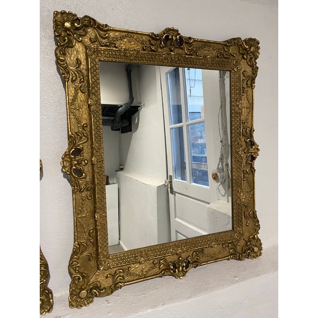 French Early 20th Century Ornate Gilded Regency Mirrors- Set of 2 For Sale - Image 3 of 10