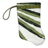 Palm Orleans X B. Viz Handmade Mini Stocking Ornament - Palmetto Stripe Audubon For Sale