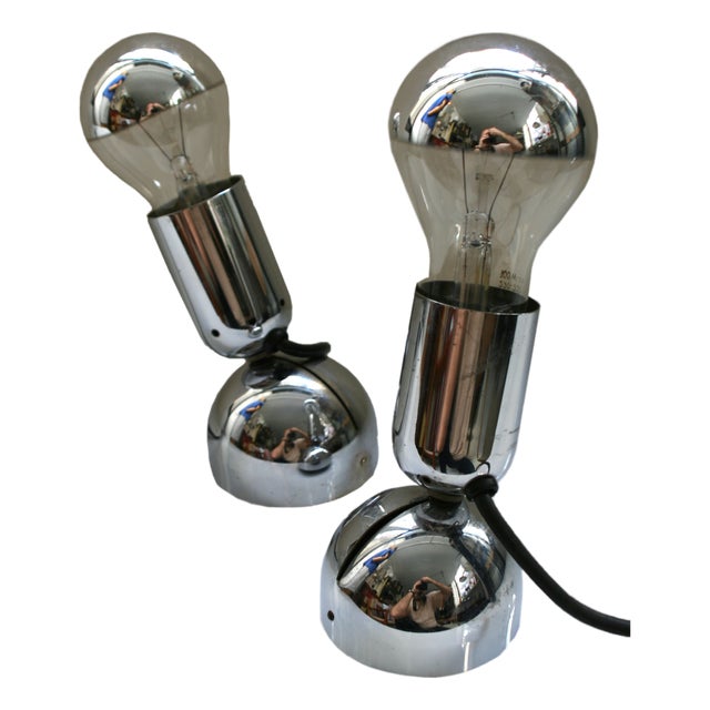 Mid-Century Pollux Table Lamps from Ingo Maurer, 1973, Set of 2 For Sale