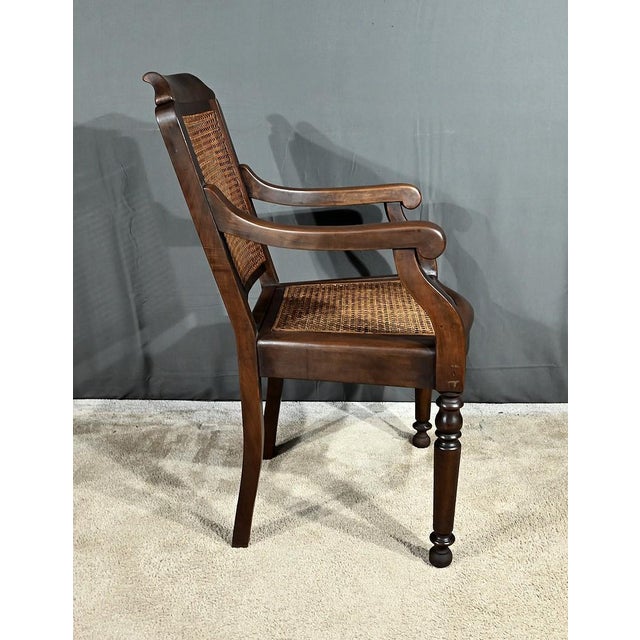 Louis Philippe Style Hairdressers Armchair in Beech, Early 20th Century For Sale - Image 4 of 18