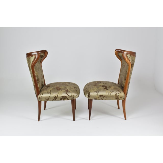 Mid-Century Modern Italian Mid-Century Modern Wooden Chairs, 1950s For Sale - Image 3 of 12