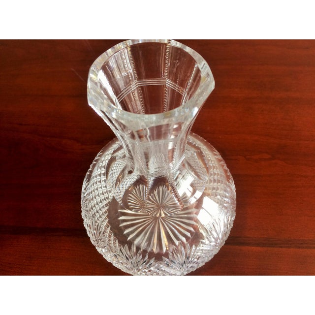 Lead Crystal Cut Glass Open Decanter or Vase Chairish