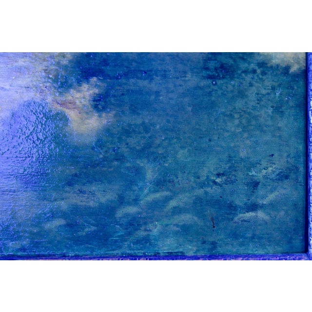 American Antique Oil Painting of Evening Landscape by George W. Drew For Sale - Image 11 of 18