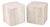 Large Scale Organic Modern Travertine Stone Cube Side Tables or Pedestals - Pair For Sale