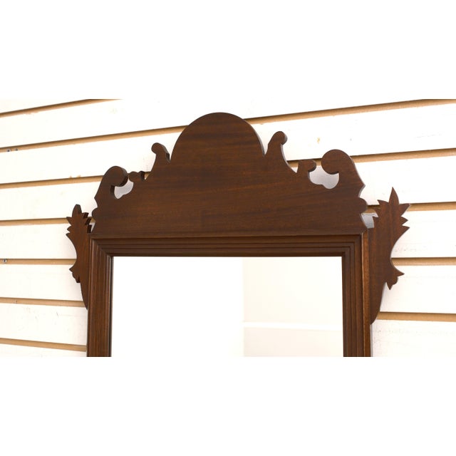 Chippendale Mahogany Chippendale Style Hanging Mirror For Sale - Image 3 of 10