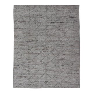 Modern Casual Hand Hand Knotted Tribal Rug by Keivan Woven Arts 10'9 X 13'3 For Sale