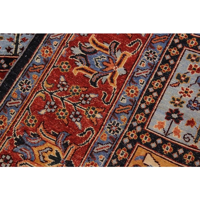 Textile 1990s Contemporary Rustic Tribal Zeigler Wool Rug - 8′2″ × 9′9″ For Sale - Image 7 of 9