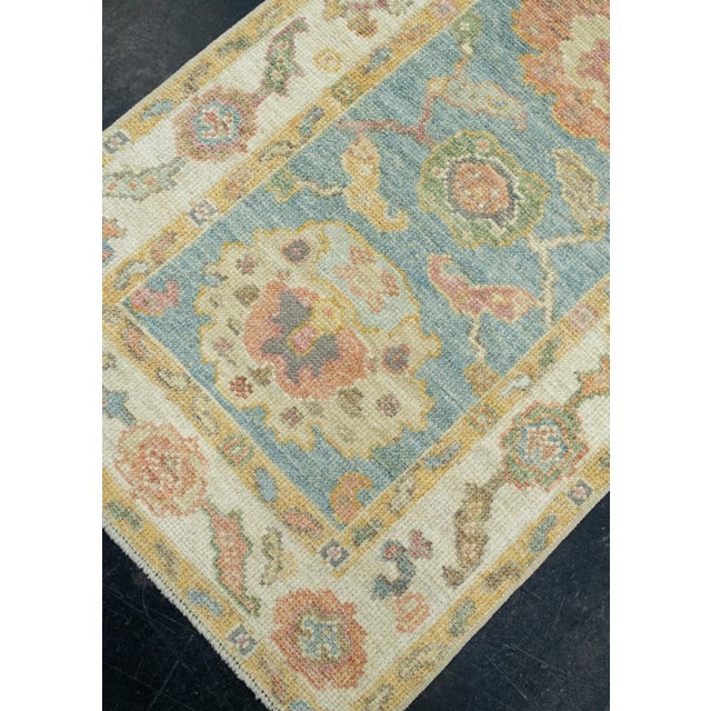 Turkish Turkish Oushak Runner Rug 2'8" x 6'2" #17423 For Sale - Image 3 of 8