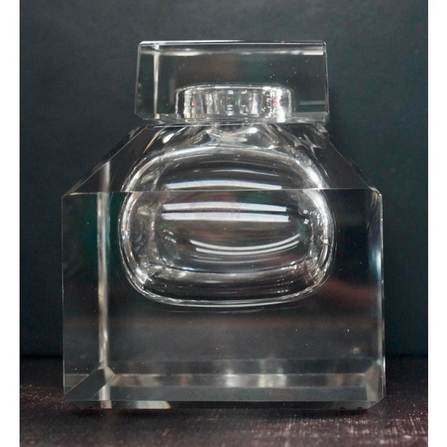 Victorian Dumpy Glass Inkwell, 1920s For Sale - Image 4 of 9