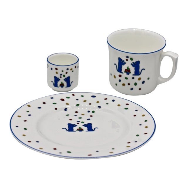 Cartier Childs Porcelain Dinner Set- 3 Pieces For Sale