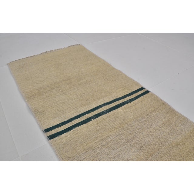 Textile Vintage Anatolian White Hmep Rug For Sale - Image 7 of 10