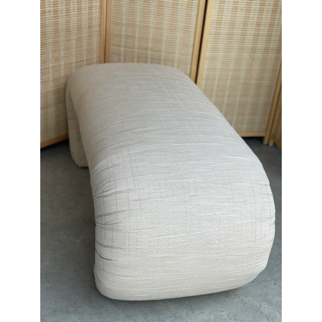 Mid-Century Modern 1970s Vintage Curved Waterfall Bench in the Style of Karl Springer For Sale - Image 3 of 13