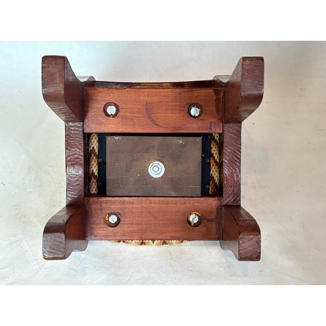 Wood Vintage Doorstop in the Form of a Small Chair With Needlepoint Seat For Sale - Image 7 of 7